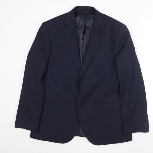 Marks and Spencer Mens Blue Polyester Jacket Suit Jacket Size 40 Regular