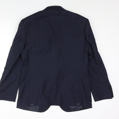 Marks and Spencer Mens Blue Polyester Jacket Suit Jacket Size 40 Regular