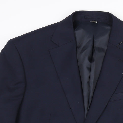 Marks and Spencer Mens Blue Polyester Jacket Suit Jacket Size 40 Regular