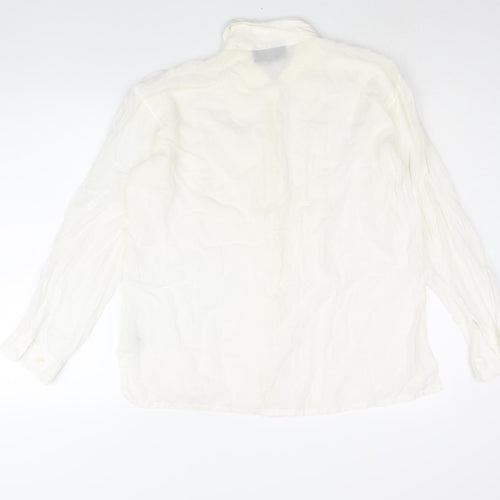 Endliess Spirit Womens White Viscose Basic Button-Up Size L Collared