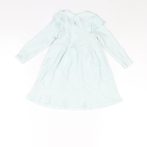 Disney Girls Blue Cotton A-Line Size 12-18 Months Round Neck Button - Daisy Duck Print