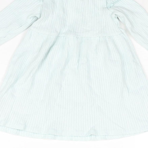 Disney Girls Blue Cotton A-Line Size 12-18 Months Round Neck Button - Daisy Duck Print