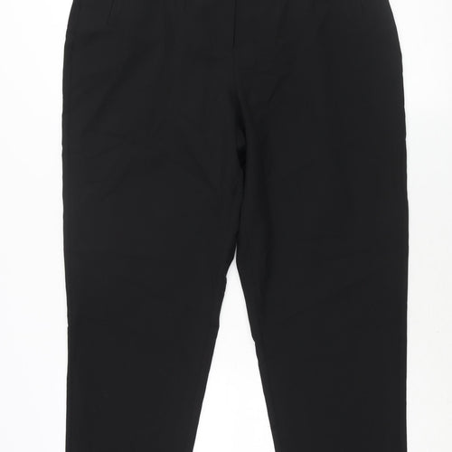 ASOS Womens Black Polyester Trousers Size 12 L27 in Regular Zip - Darted Waist