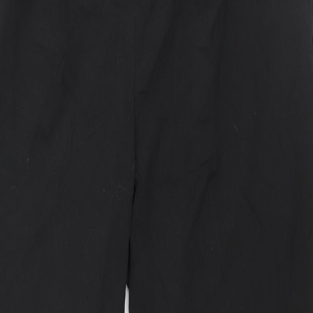 ASOS Womens Black Polyester Trousers Size 10 L30 in Regular Zip - Darted Waist