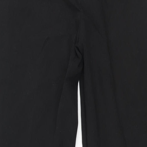 ASOS Womens Black Polyester Trousers Size 10 L30 in Regular Zip - Darted Waist