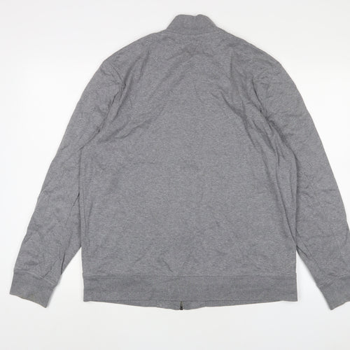 Banana Republic Mens Grey Cotton Full Zip Sweatshirt Size L