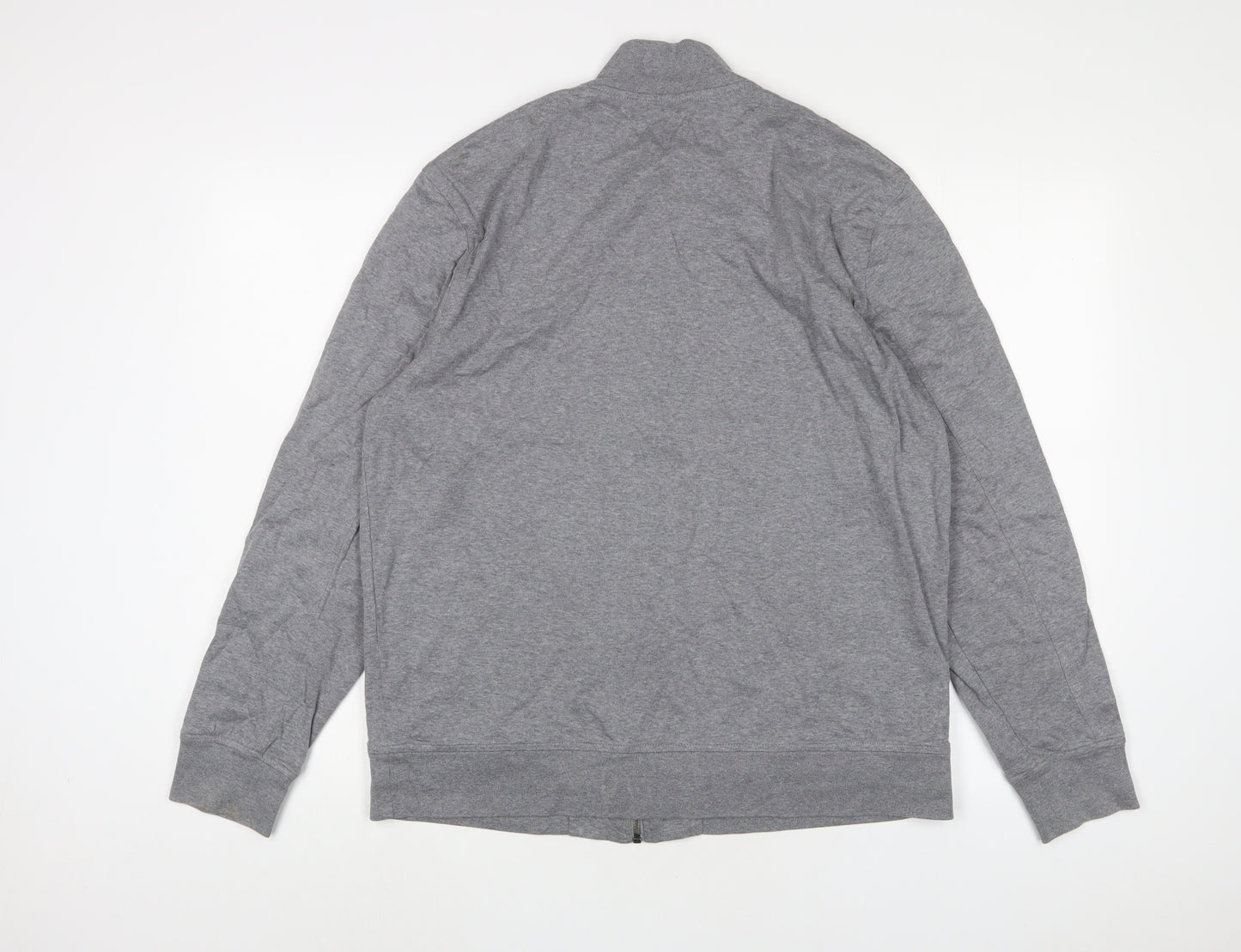 Banana Republic Mens Grey Cotton Full Zip Sweatshirt Size L
