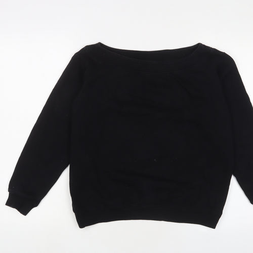 H&M Womens Black Cotton Pullover Sweatshirt Size S Pullover