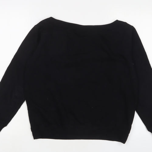 H&M Womens Black Cotton Pullover Sweatshirt Size S Pullover