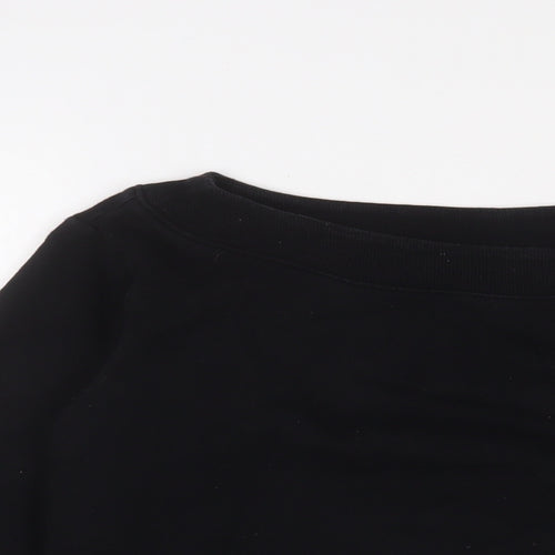 H&M Womens Black Cotton Pullover Sweatshirt Size S Pullover