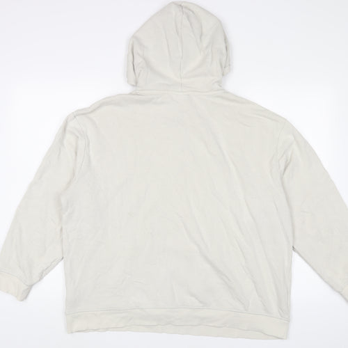 H&M Womens Beige Cotton Pullover Hoodie Size L Pullover - Los Angeles