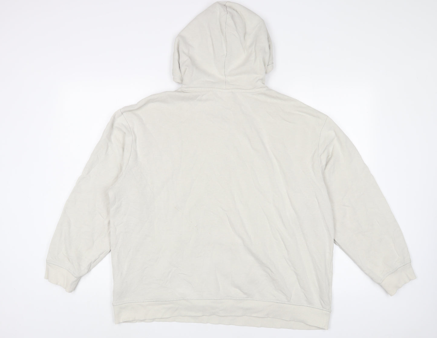 H&M Womens Beige Cotton Pullover Hoodie Size L Pullover - Los Angeles