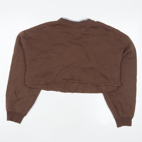 H&M Womens Brown Cotton Pullover Sweatshirt Size M Pullover