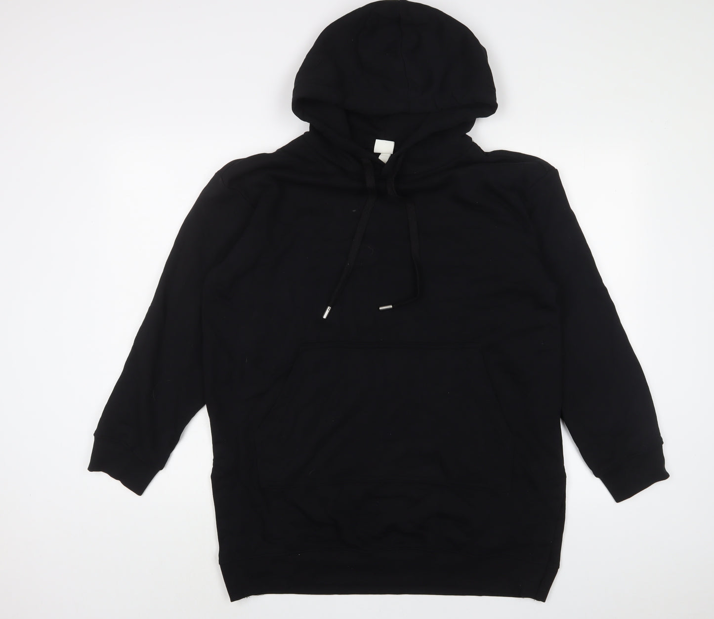 H&M Mens Black Cotton Pullover Hoodie Size S