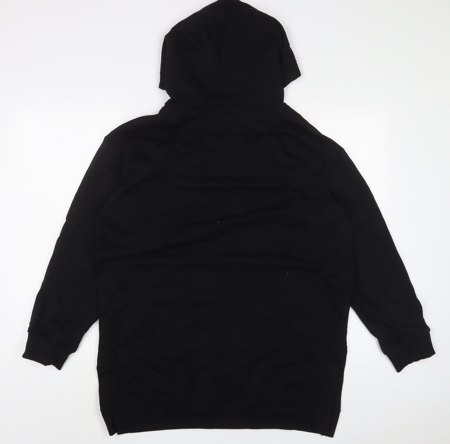 H&M Mens Black Cotton Pullover Hoodie Size S
