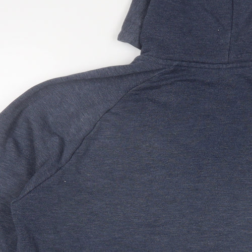 Topman Mens Blue Cotton Full Zip Hoodie Size L
