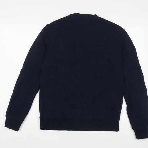 Marks and Spencer Mens Blue Cotton Pullover Sweatshirt Size S