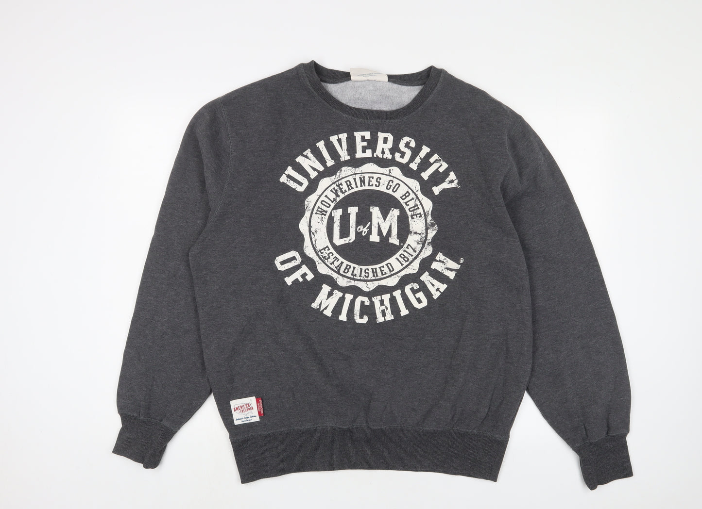 Amercian Freshman Mens Grey Cotton Pullover Sweatshirt Size 2XL