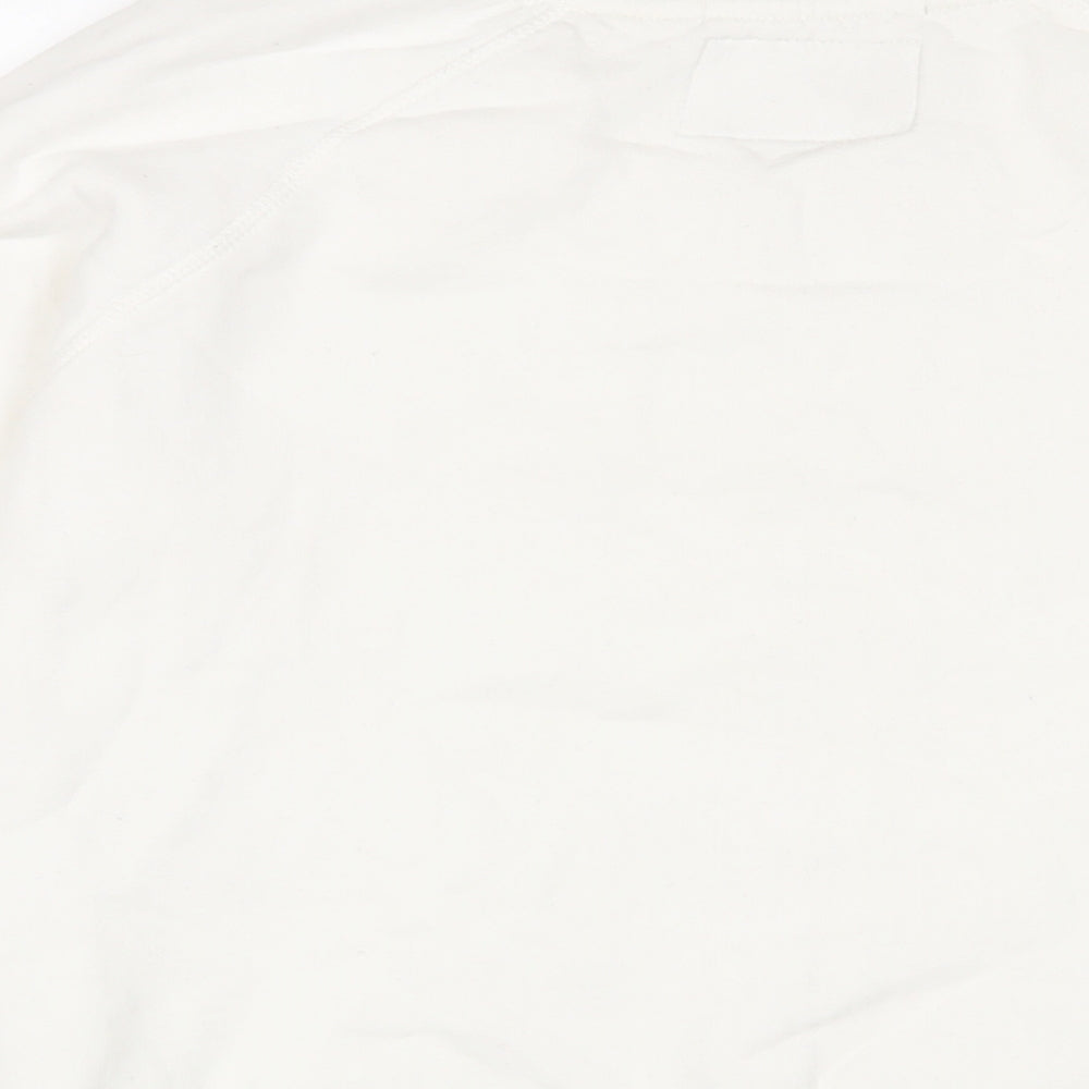 Superdry Womens White Cotton Pullover Sweatshirt Size M Pullover - Sequins
