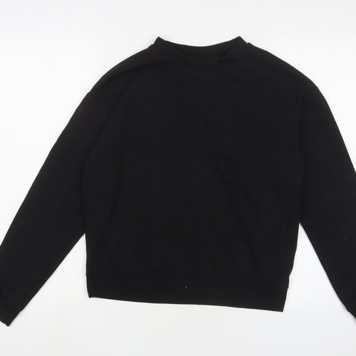 H&M Womens Black Cotton Pullover Sweatshirt Size S Pullover