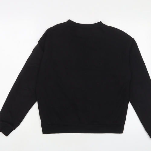 H&M Womens Black Cotton Pullover Sweatshirt Size S Pullover