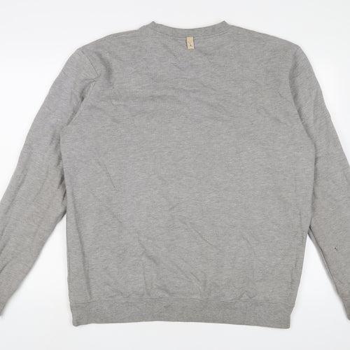 Prevu Mens Grey Cotton Pullover Sweatshirt Size 2XL