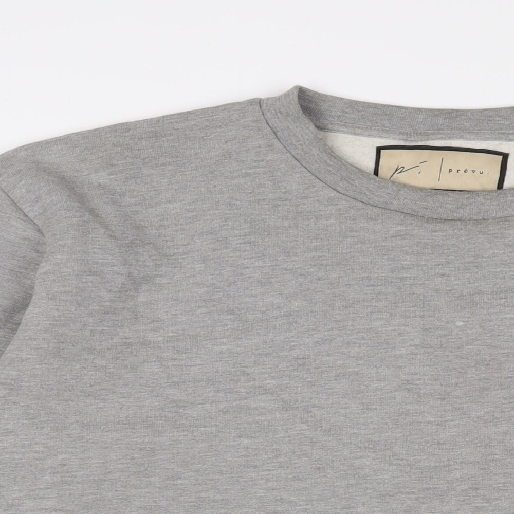 Prevu Mens Grey Cotton Pullover Sweatshirt Size 2XL