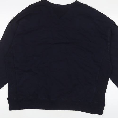 Tommy Hilfiger Mens Blue Cotton Pullover Sweatshirt Size XL - Logo, Embroidered