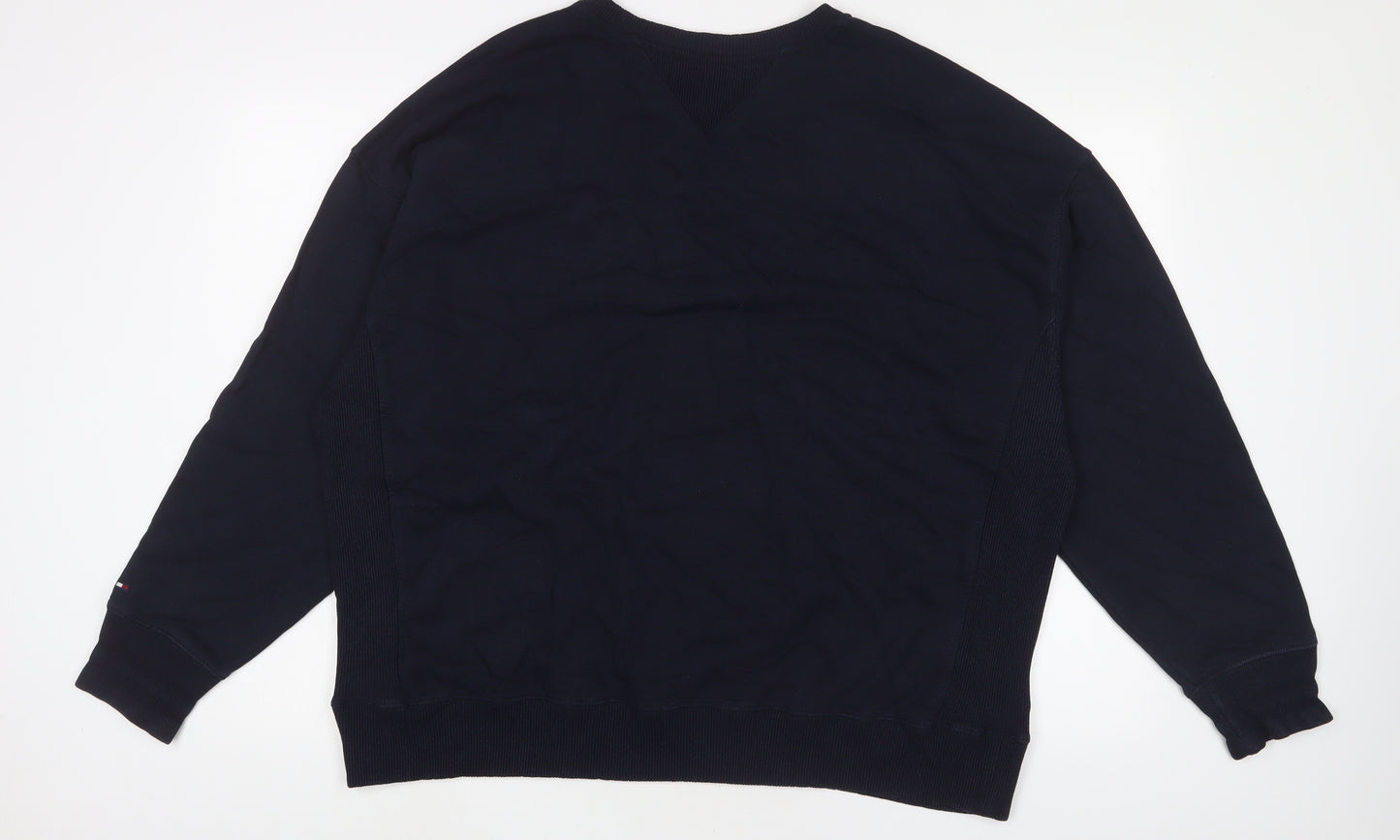Tommy Hilfiger Mens Blue Cotton Pullover Sweatshirt Size XL - Logo, Embroidered