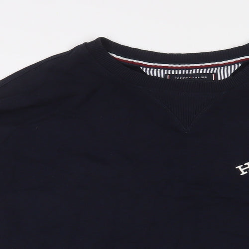 Tommy Hilfiger Mens Blue Cotton Pullover Sweatshirt Size XL - Logo, Embroidered