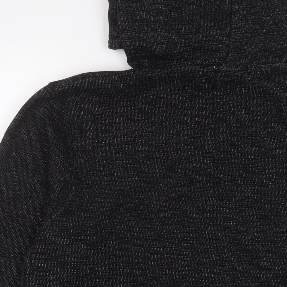 JACK & JONES Mens Black Cotton Pullover Hoodie Size XL