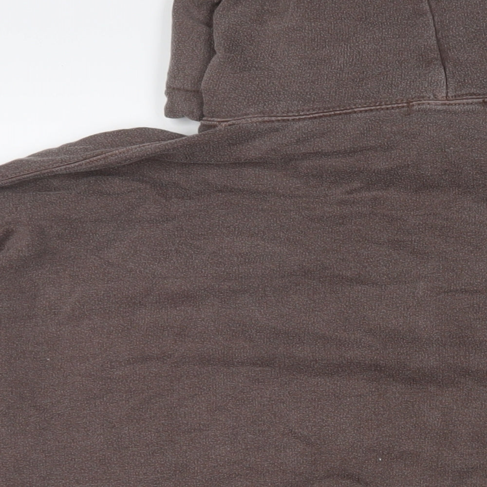Boohoo Mens Brown Cotton Pullover Hoodie Size 3XL - Embroidered
