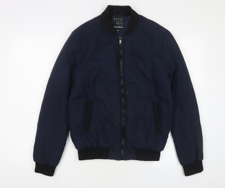 Twisted Soul Mens Blue Jacket Size XS Zip