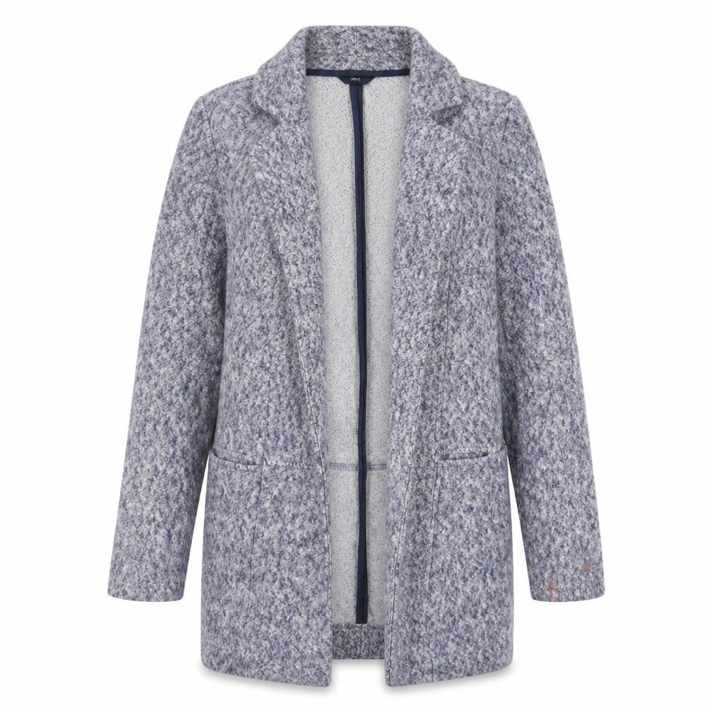NEXT Womens Grey V-Neck Cotton Cardigan Jumper Size 8 - Open, Pockets