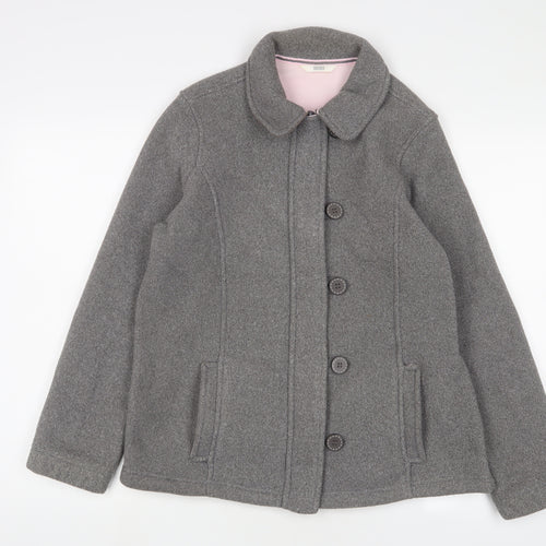 Marks and Spencer Womens Grey Jacket Size 14 Zip