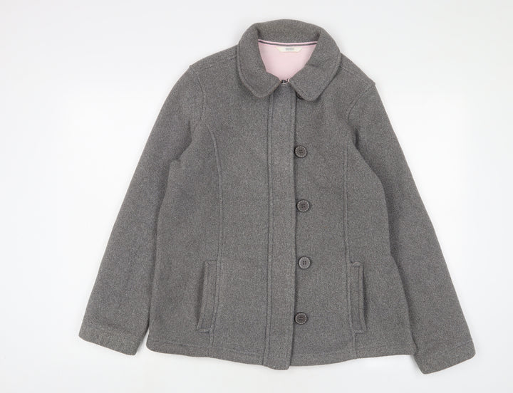 Marks and Spencer Womens Grey Jacket Size 14 Zip