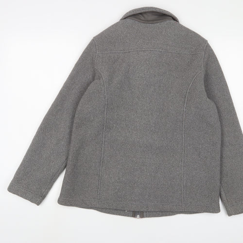 Marks and Spencer Womens Grey Jacket Size 14 Zip