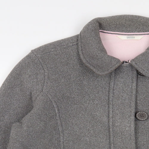 Marks and Spencer Womens Grey Jacket Size 14 Zip