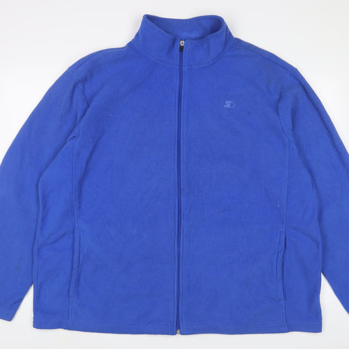 Star Mens Blue Jacket Size 2XL Zip - Logo, Embroidered