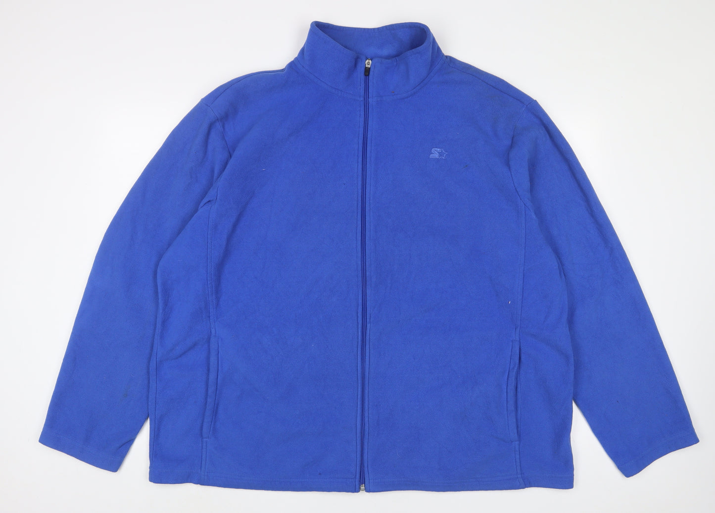Star Mens Blue Jacket Size 2XL Zip - Logo, Embroidered