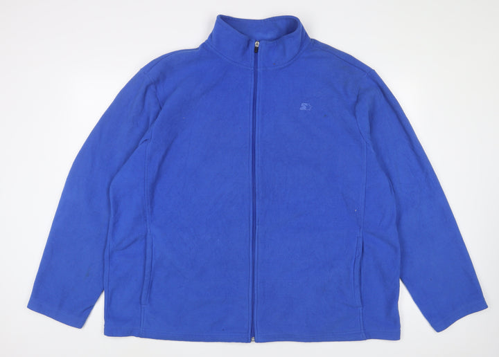 Star Mens Blue Jacket Size 2XL Zip - Logo, Embroidered