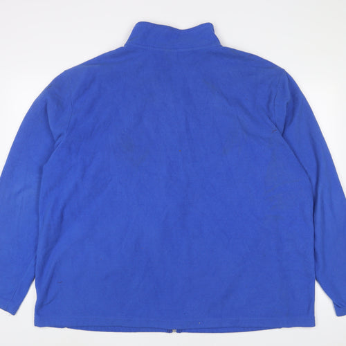 Star Mens Blue Jacket Size 2XL Zip - Logo, Embroidered