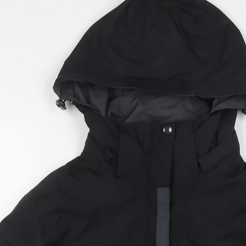Hawke & Co Womens Black Jacket Coat Size 12 Zip - Zip Pockets