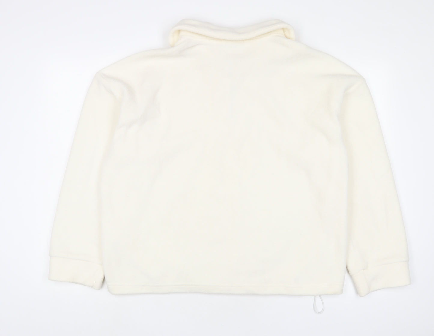 Dazy Womens White Polyester Pullover Sweatshirt Size XL Zip