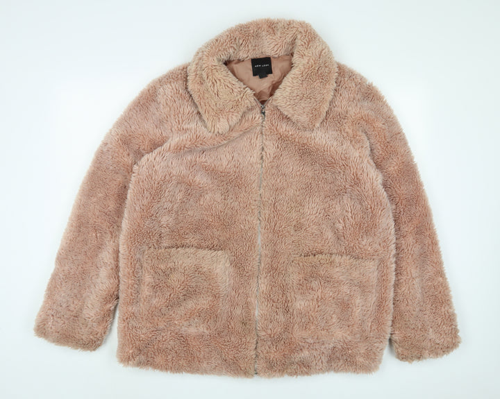 New Look Womens Pink Jacket Size L Zip