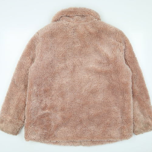 New Look Womens Pink Jacket Size L Zip