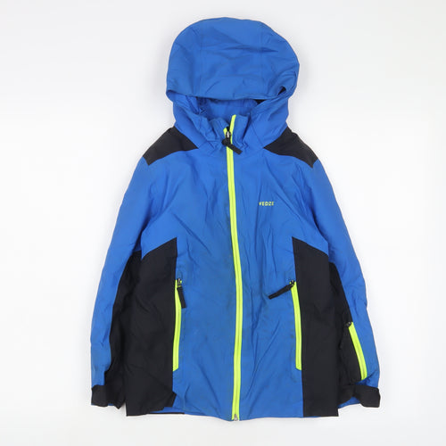Wedze Boys Blue Basic Coat Coat Size 6 Years Zip - Zip Pockets