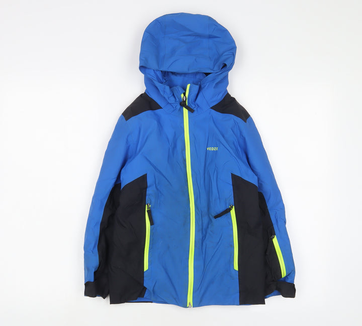 Wedze Boys Blue Basic Coat Coat Size 6 Years Zip - Zip Pockets