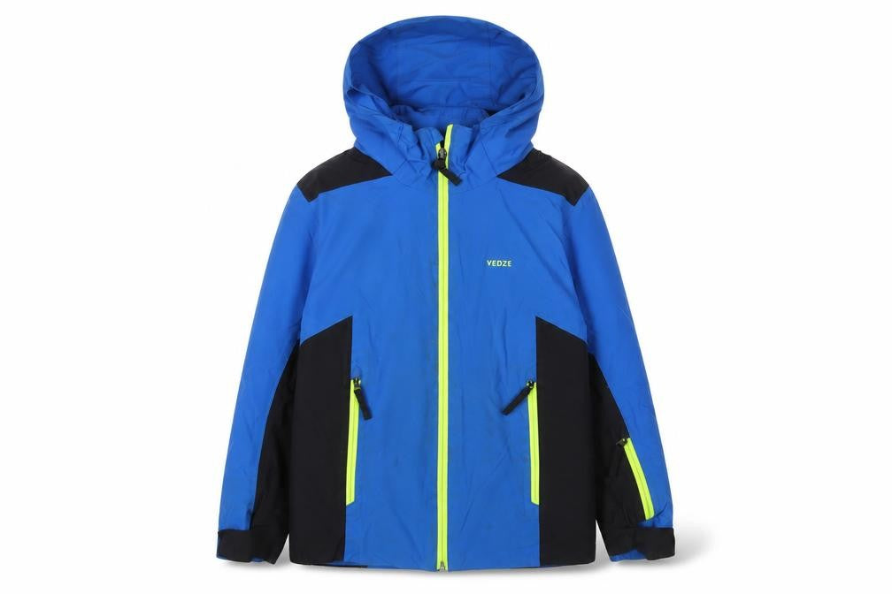 Wedze Boys Blue Basic Coat Coat Size 6 Years Zip - Zip Pockets