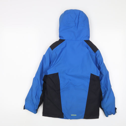 Wedze Boys Blue Basic Coat Coat Size 6 Years Zip - Zip Pockets